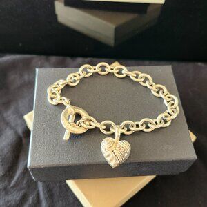 LAGOS CAVIAR HEART OF PHILADELPHIA CHARM BRACELET STERLING SILVER - EXCELLENT!